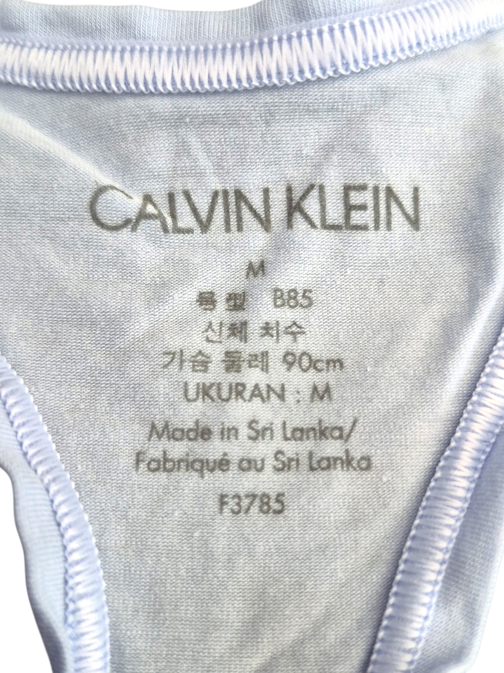 Calvin Klein Women’s Racerback Bralettes 3 pack - Teal, Light Periwinkle & Peach - Picture 4 of 11